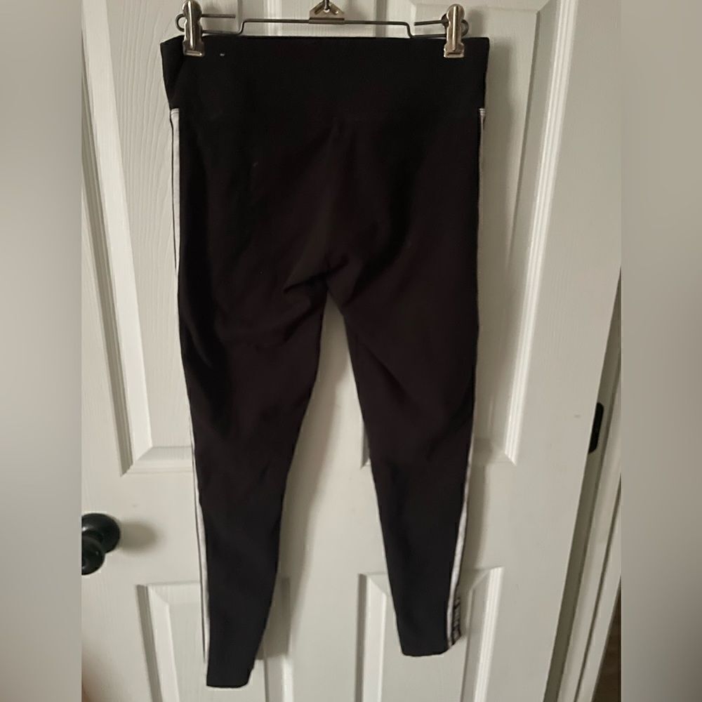 VICTORIA'S SECRET PINK Leggings S YOGA Elastic Waist Compression Athletic Black - Picture 2 of 3